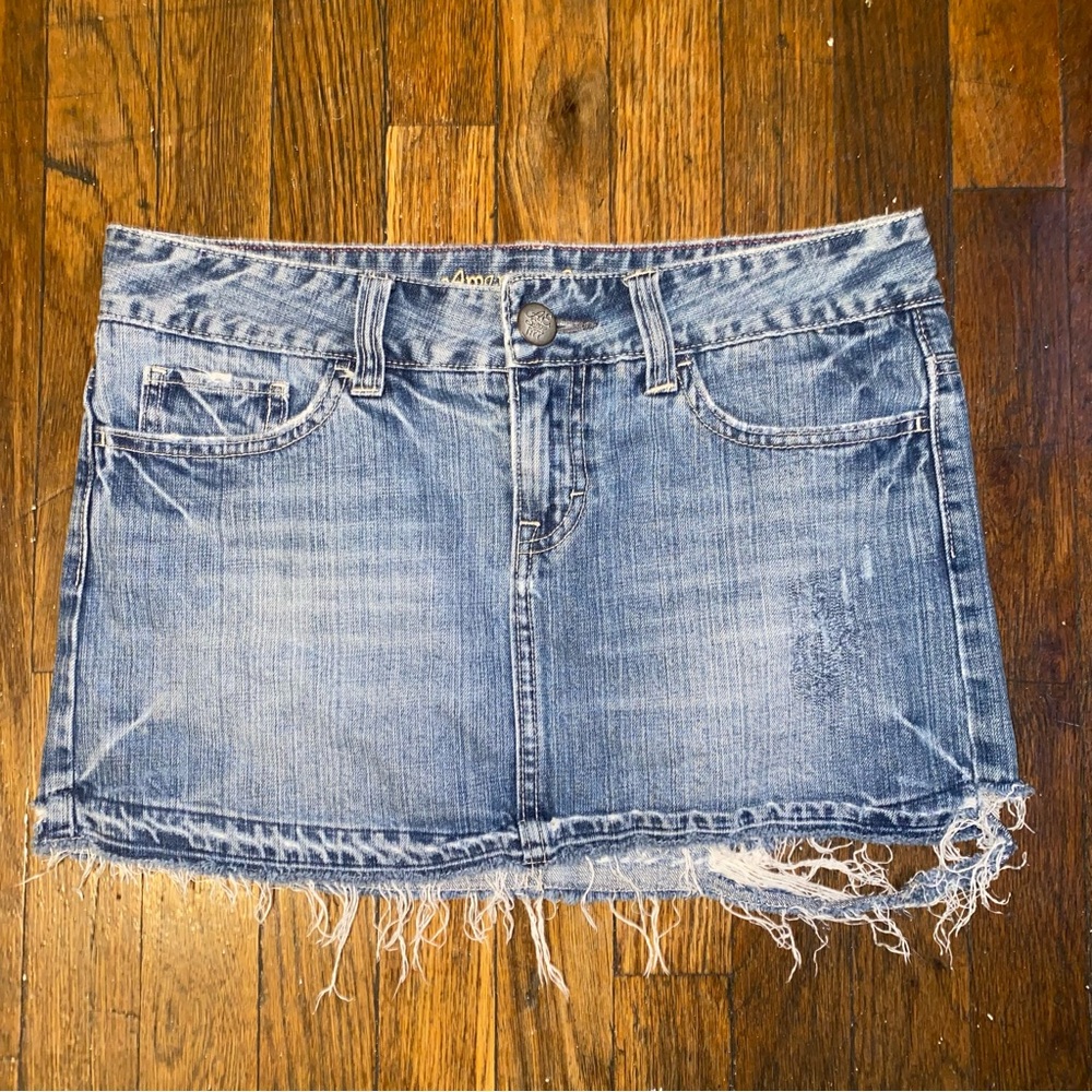 Y2K American Eagle denim mini skirt